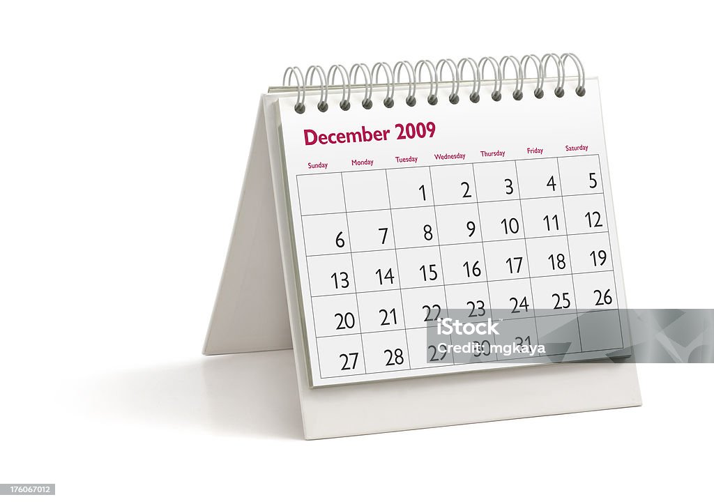 Calendario Desktop: Dicembre 2009 - Foto stock royalty-free di 2009