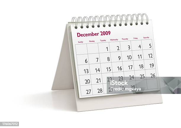 Calendario Desktop Dicembre 2009 - Fotografie stock e altre immagini di 2009 - 2009, Agenda, Calendario