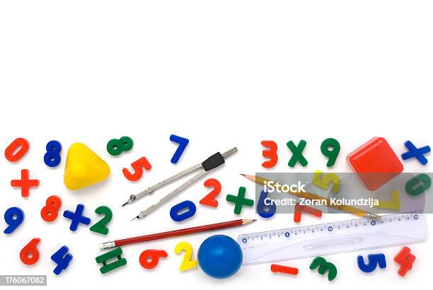 Math Background Stock Photo - Download Image Now - Border - Frame, Cube Shape, Cut Out