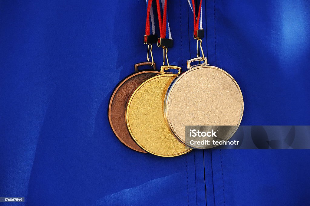 Winning medals "Golden, Silver and bronze medal won by one athlete only For more swimming action click:" Bronze - Alloy Stock Photo