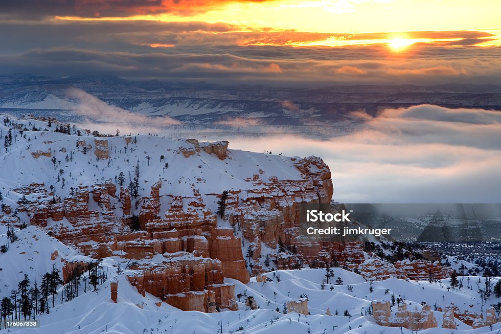 Winter Sunrise over Bryce Canyon National Park. - Royalty-free Bryce Canyon National Park Stockfoto