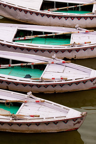 Ganges boats stock photo