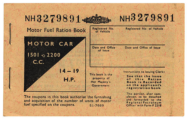 1970s British motor fuel ration book cover