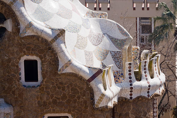 istock Building detail in park Guell 176068672