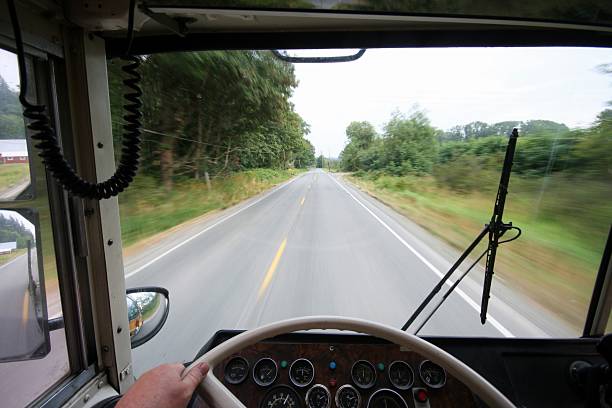 istock View From a School Bus Driver's Seat 176068837