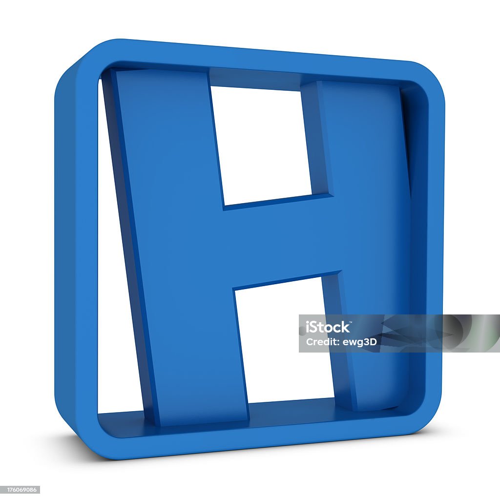 Letter H 3d render Abstract Stock Photo