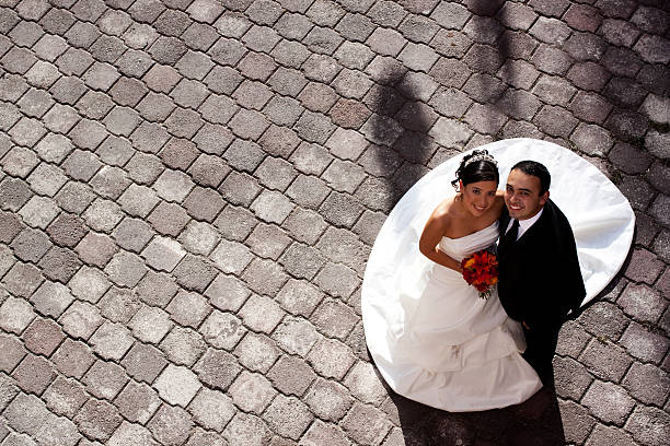 istock Happy couple looking up. 176069322