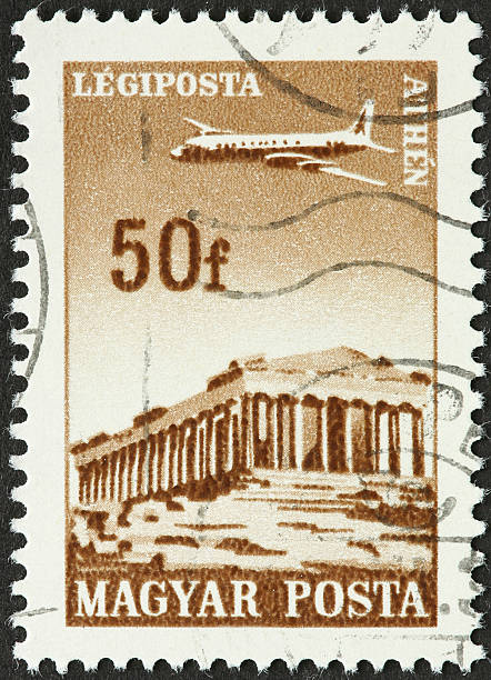 istock airliner over the Parthenon 176069406
