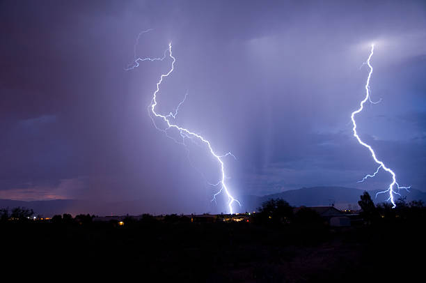 istock Lightning Rain Column. Tucson, Arizona 176069479