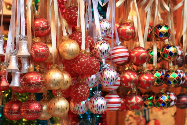 istock Christmas decorative elements at a flea market in Europe 1760695758