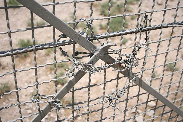 istock Barbed wire fence Iran 176069783