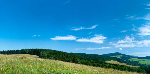 istock Panoramic spring landscape 93MPix XXXXL size - highlands, blue sky 176070435