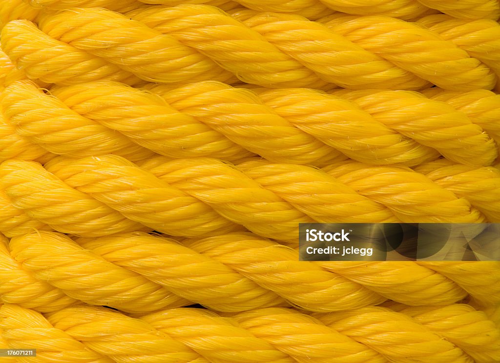 Amarillo Trenzado de cable de nylon - Foto de stock de Amarillo - Color libre de derechos