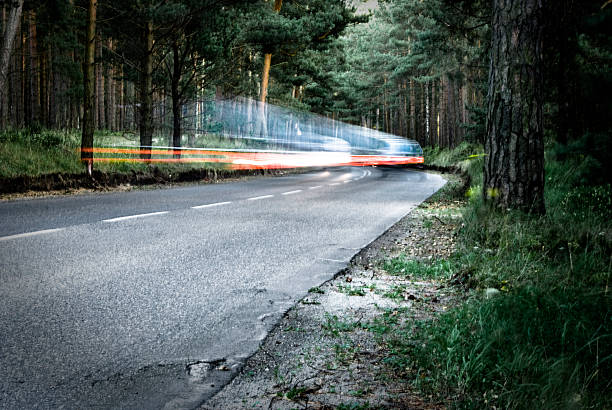 istock Fast moving car on the road 176071646