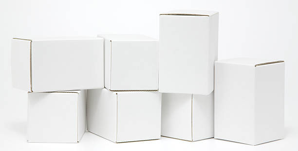 istock Seven blank white cartons isolated 176071715