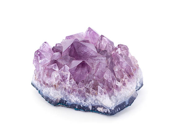 Amethyst Isolated on White stock photo