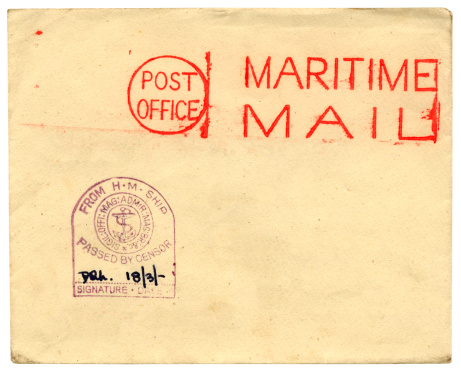 Maritime Mail, sent from a British Royal Navy ship