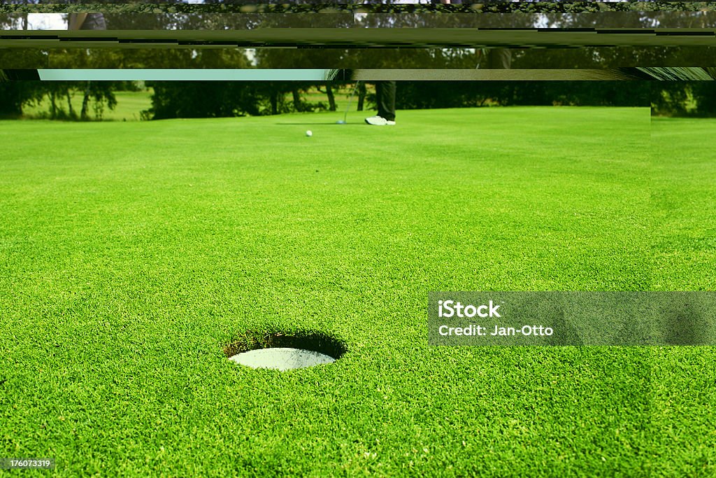 putting green-Golfer - Lizenzfrei Baum Stock-Foto