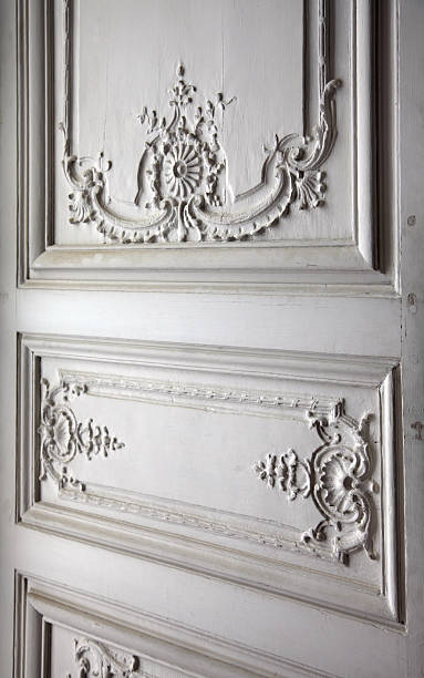 istock Carving On Wooden Door, Close Up 176073348