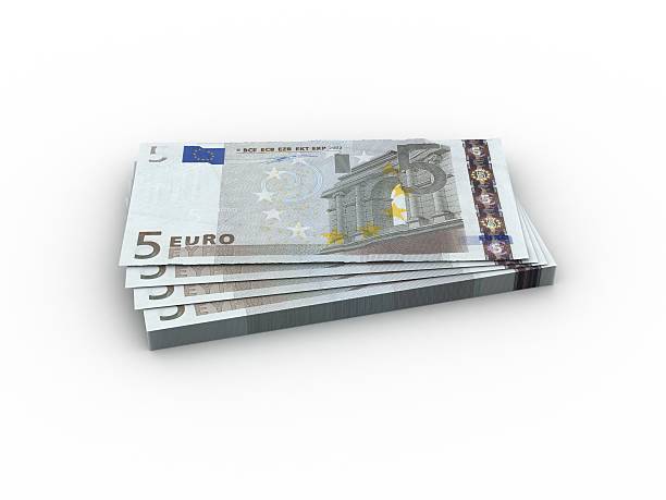 dinheiro-euro - heap stacking stack number 5 - fotografias e filmes do acervo