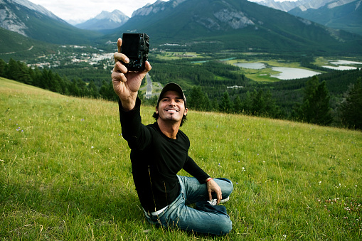 Man taking a picture of himself