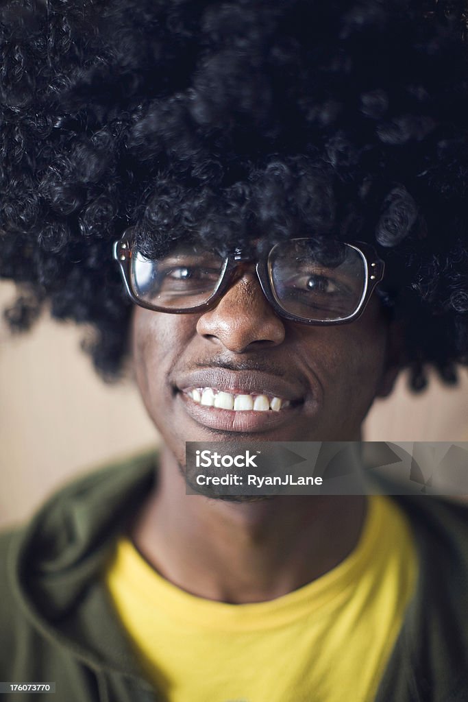 Confused Big Afro Nerd Young Man Stock Photo - Download Image Now -  Adolescence, Adult, Adults Only - iStock