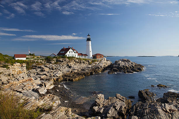 istock Portland Head Lighthouse and Rocky Shoreline 176073930