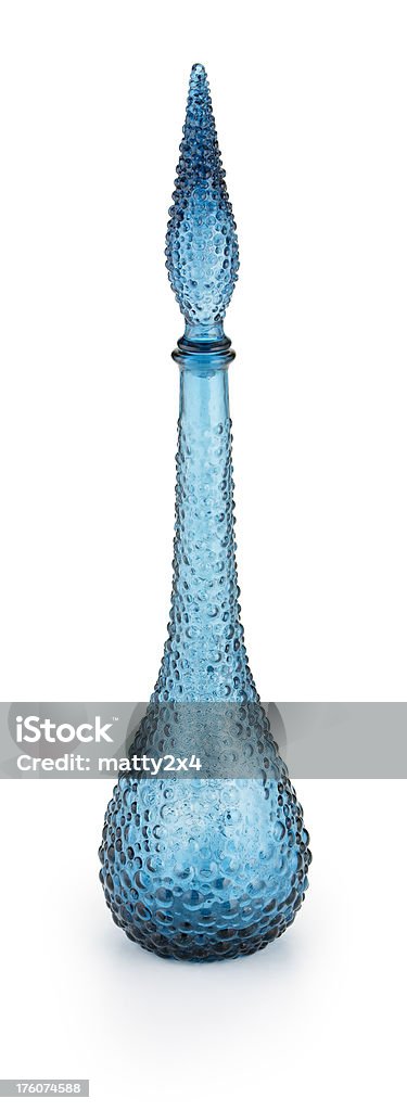 blue bottle a 1960's blue bubbly Genie bottle 1960-1969 Stock Photo