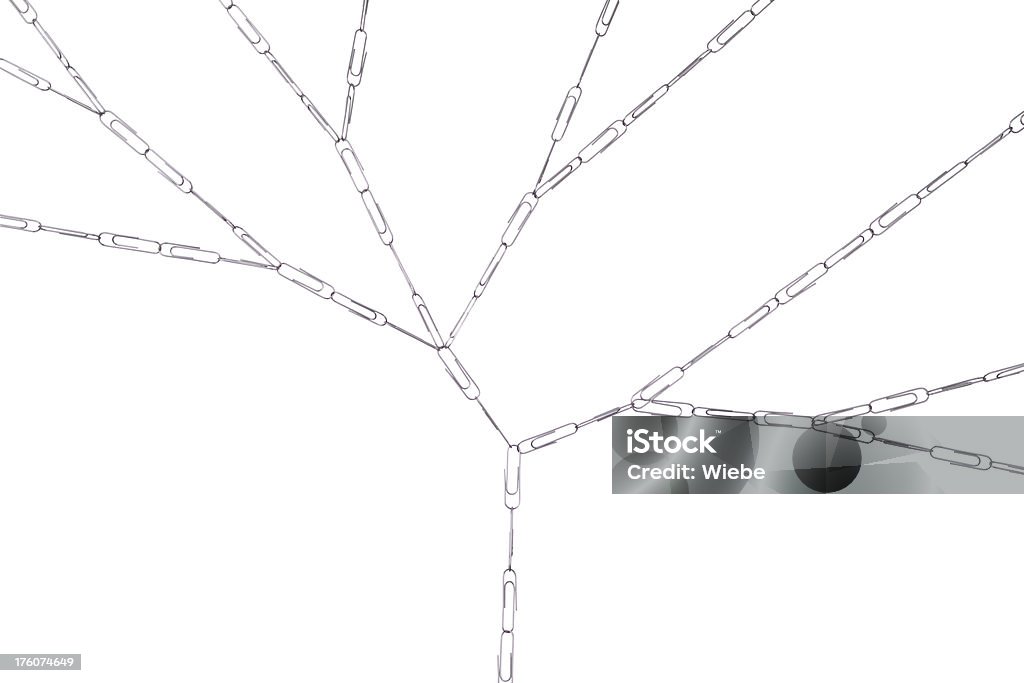 Netzwerk mit Papier-clips, bei forming tree - Lizenzfrei Baum Stock-Foto