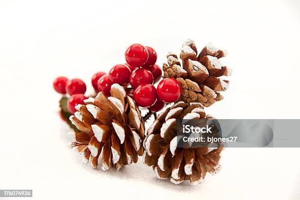 Foto de Pinheiros Holly Frutas Vermelhas e mais fotos de stock de Bola de Árvore de Natal - Bola de Árvore de Natal, Comemoração - Evento, Decoração