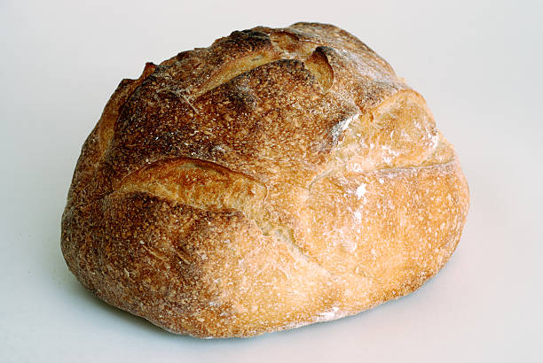 Whole Round Loaf of Bread stock photo