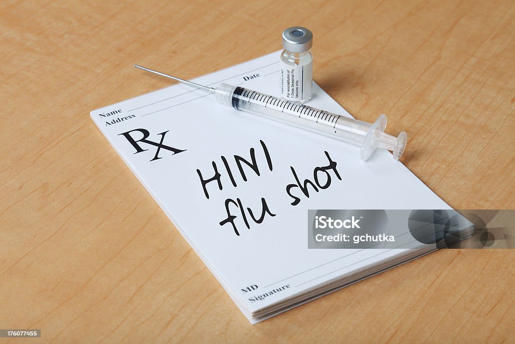 H1N1 Grippe Aufnahme Verschreiben - Lizenzfrei Büro Stock-Foto