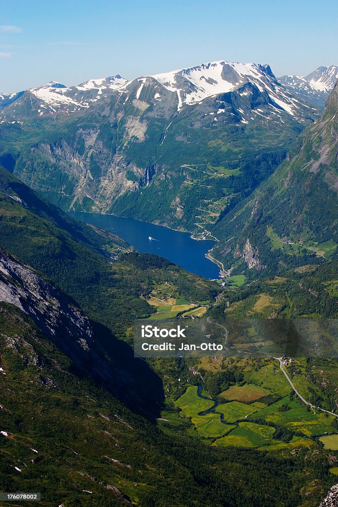 Geiranger-fjord in Norwegen - Lizenzfrei Berg Stock-Foto