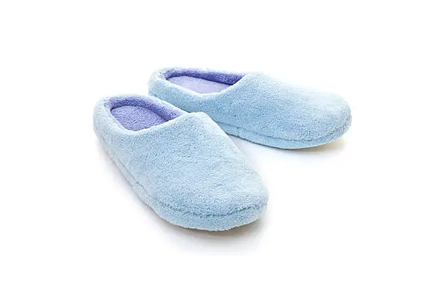 Slippers on white background