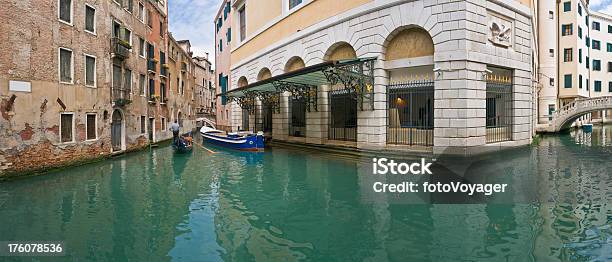 Venice Teatro La Fenice Gondola Panorama Italyjpg Stock Photo - Download Image Now - La Fenice et des Artistes, Opera House, Building Entrance