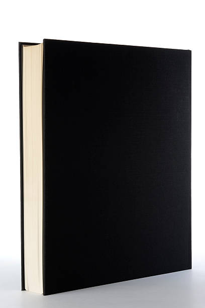 istock Isolated shot of standing black blank book on white background 176078761