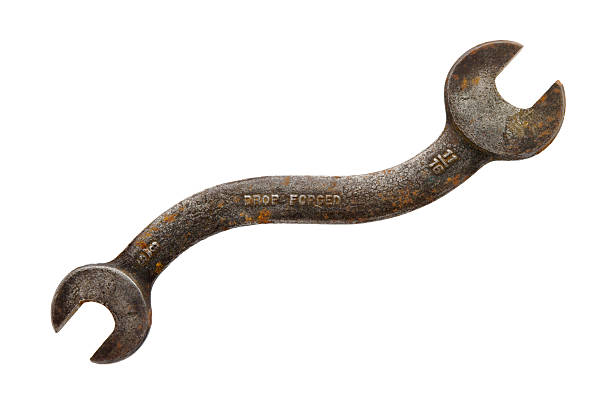 Old Wrench stock photo