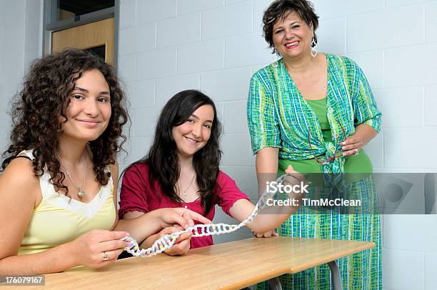 Giovane Multi Coltura Di Studenti Con Insegnante Di Scienza - Fotografie stock e altre immagini di Abbigliamento casual