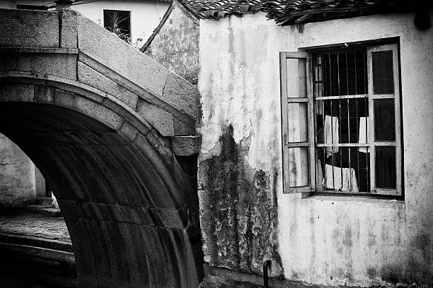 Old Home "Beautiful Chinese water town. Zhouzhuang is a popular tourist destination. It is one of the most famous water townships in China, noted for its profound cultural background, the well preserved ancient residential houses, the elegant watery views and the strong local colored traditions and customs. It has been called the ""Venice of the East""." Zhujiajiao stock pictures, royalty-free photos & images