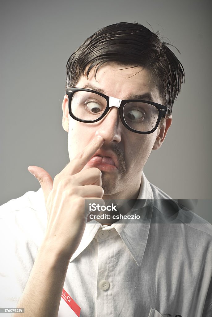 Educación nerd - Foto de stock de Adulto joven libre de derechos