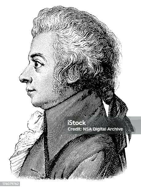 Wolfgang Amadeus Mozart Antique Portrait Gallery Stock Illustration - Download Image Now - Wolfgang Amadeus Mozart, Portrait, Composer