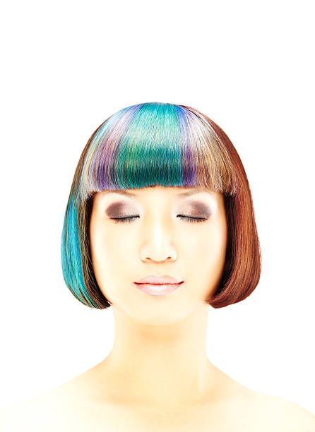istock Woman Posing for Camera With Eyes Closed 176080944