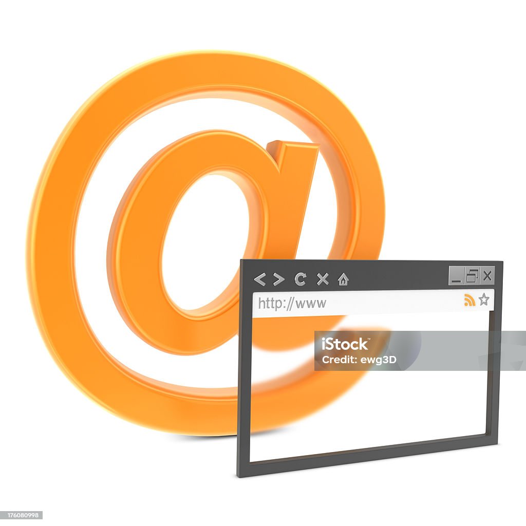 Browser und @ - Lizenzfrei Abstrakt Stock-Foto