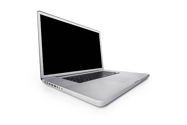 istock Laptop isolated on white with fish-eye lens 176081089