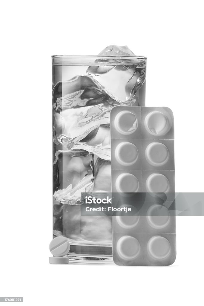Medical: Painkillers and Water More Photos like this here... Drinking Glass Stock Photo