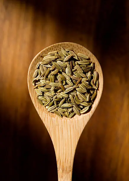 "wood spoon with fennel seed and wood backgroundRange of spices include : cumin,safrom,paprica,fennel,garlic,mustard, corriander,sunflower seed,tumerik,pecan,garam masala,cardamom seeds                                             If I have missed, or you need any other spice please email me and I will shoot it asap"