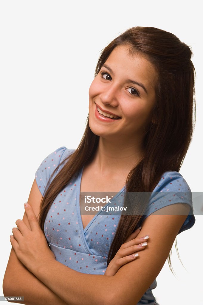 Hermosa adolescente sonriente - Foto de stock de 14-15 años libre de derechos