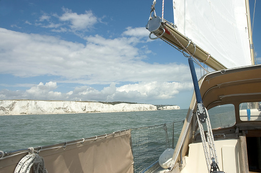 Sailing near the chalk-cliffs of Dover