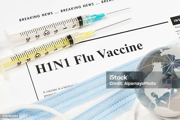 Influenza H1n1 Scatto Vaccino Vaccino V - Fotografie stock e altre immagini di Affilato
