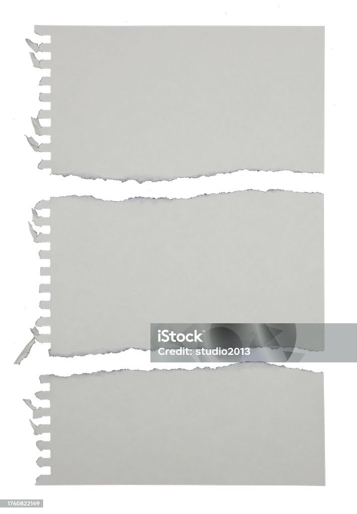 Note Paper Tear Torn Note Paper Isoâlated On White Background Stock Photo - Download ...